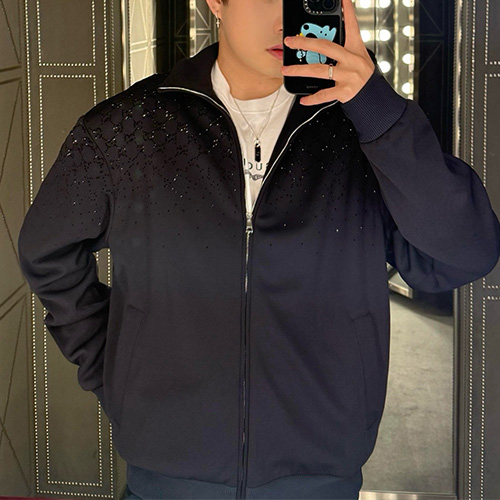[홍콩명품.Gucci] 구찌 26SS 로고 GG수프림 터틀텍 트레이닝 집업 자켓 (네이비), BM24462, JL, 레플리카의류,미러급사이트