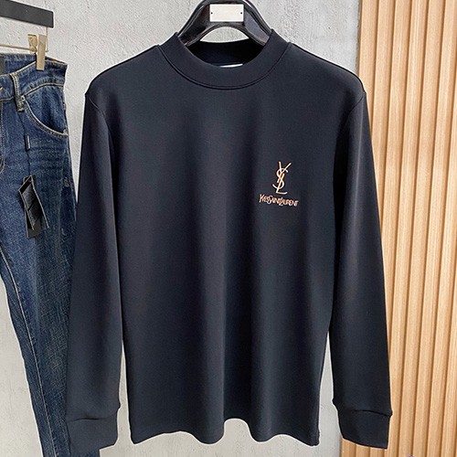 [홍콩명품.YSL] 입생로랑 26SS 로고 자수 긴팔 티셔츠 (2컬러), BM24492, HH, 레플리카의류,미러급사이트