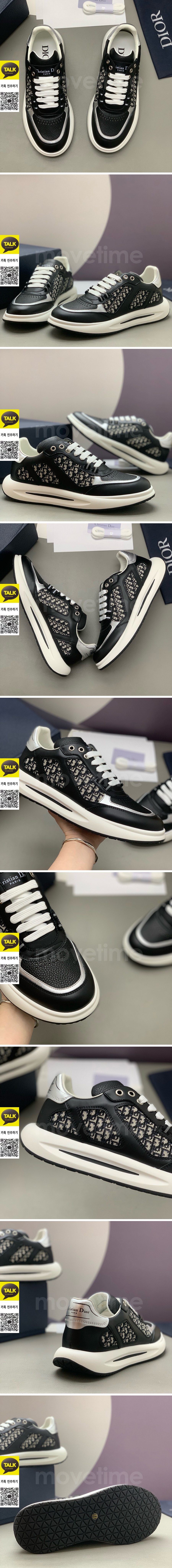 [홍콩명품,Christian Dior] 디올 26SS 로고 오블리크 레더 가죽 스니커즈 운동화 (블랙), SE6058, PMD, 명품스니커즈,운동화,구두,로퍼,하이탑,신발