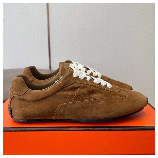 [홍콩명품.Hermes] 에르메스 26SS 로고 남여 레더 가죽 스니커즈 운동화 (브라운), SE6080, GHS, 명품스니커즈,운동화,구두,로퍼,하이탑,신발