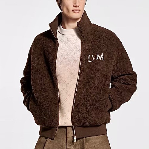 [홍콩명품.LOUIS VUITTON] 루이비통 26SS 로고 플리스 봄버 자켓 1AJTU1 (브라운), BM24514, YS, 레플리카의류,미러급사이트