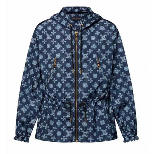 [홍콩명품.LOUIS VUITTON] 루이비통 26SS 로고 여성 모노그램 후드 바람막이 자켓 (블루), BM24528, MC, 레플리카의류,미러급사이트