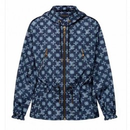 [홍콩명품.LOUIS VUITTON] 루이비통 26SS 로고 여성 모노그램 후드 바람막이 자켓 (블루), BM24528, MC, 레플리카의류,미러급사이트