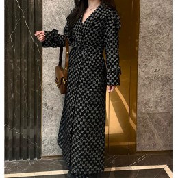 [홍콩명품.Gucci] 구찌 26SS 로고 여성 GG수프림 롱 코트 자켓 (블랙), BM24534, MC, 레플리카의류,미러급사이트