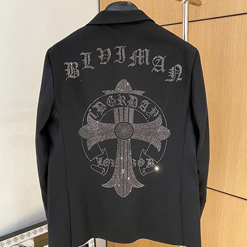 [홍콩명품.Chrome Hearts] 크롬하츠 26SS 로고 장장 수트 자켓 (블랙), BM24555, TOP, 레플리카의류,미러급사이트