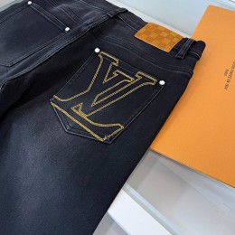 [홍콩명품.LOUIS VUITTON] 루이비통 26SS 로고 데님 팬츠 진 청바지 (블랙), BM24588, 레플리카의류,미러급사이트