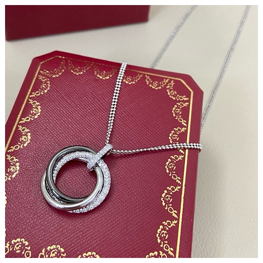 [홍콩명품.CARTIER] 까르띠에 26SS 로고 링 다이아 장식 목걸이, ET3358, NNT, 명품레플리카 모자 캡 남자여자
