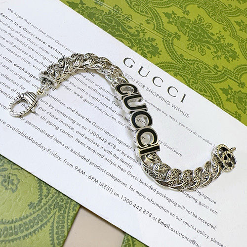 [홍콩명품.Gucci] 구찌 26SS 로고 체인 실버 팔찌, ET3390, NNT, 명품레플리카 모자 캡 남자여자