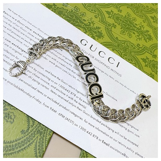 [홍콩명품.Gucci] 구찌 26SS 로고 체인 실버 팔찌, ET3390, NNT, 명품레플리카 모자 캡 남자여자