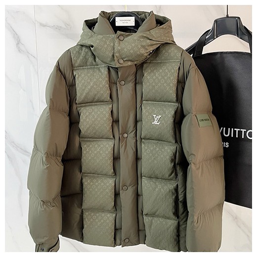 [홍콩명품.LOUIS VUITTON] 루이비통 26SS 로고 모노그램 후드 구스다운 패딩 자켓 (2컬러), BM24633, HH, 레플리카의류,미러급사이트