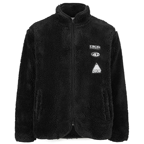 [홍콩명품,Christian Dior] 디올 26SS 로고 터틀넥 플리스 바람막이 자켓 (블랙), BM24669, KK, 레플리카의류,미러급사이트