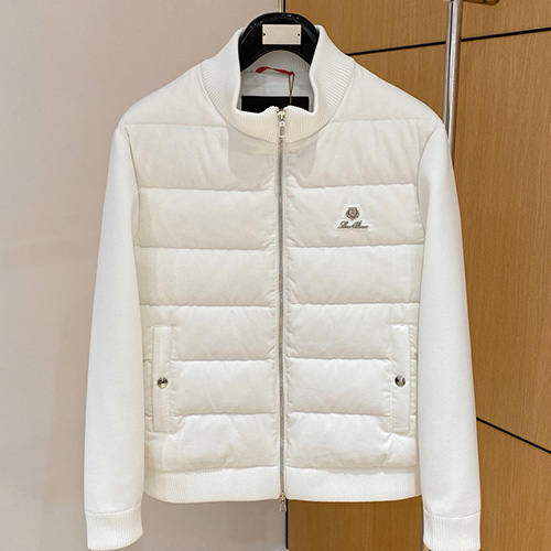 [홍콩명품.Loro Piana] 로로피아나 26SS 로고 터틀넥 코드류이 골덴 레이어드 다운 패딩 봄버 자켓 (3컬러), BM24704, 레플리카의류,미러급사이트