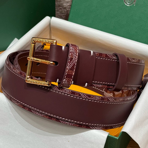 [홍콩명품,GOYARD] 고야드 26SS 로고 FLORIDA 브라운 레더 가죽 벨트 (4컬러), 4.0cm, BT1514, X1, 명품레플리카,인터넷쇼핑몰,남자명품,해외직구