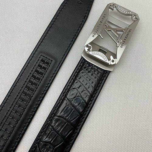 [홍콩명품.LOUIS VUITTON] 루이비통 26SS 로고 레더 악어가죽 자동 벨트 (2컬러), BT1542, X1, 명품레플리카,인터넷쇼핑몰,남자명품,해외직구