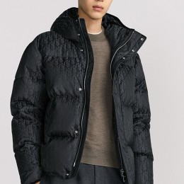 [홍콩명품,Christian Dior] 디올 26SS 로고 오블리크 후드 다운 패딩 자켓 (블랙), BM24737, JL, 레플리카의류,미러급사이트