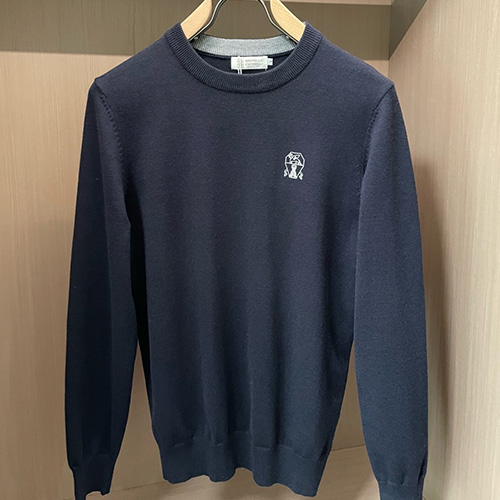 [홍콩명품.Brunello Cucinelli ] 브루넬로 쿠치넬리 26SS 로고 자수 니트 스웨터 (2컬러), BM24754, 레플리카의류,미러급사이트