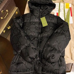 [홍콩명품.Gucci] 구찌 26SS 로고 GG수프림 후드 구스다운 패딩 자켓 (2컬러), BM24785, S1F, 레플리카의류,미러급사이트
