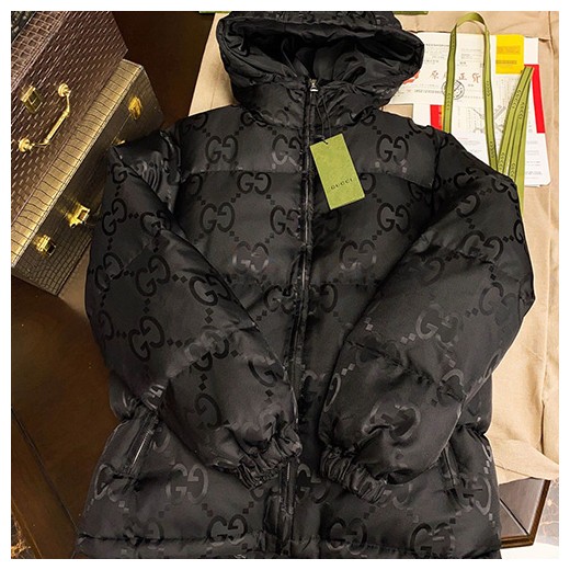 [홍콩명품.Gucci] 구찌 26SS 로고 GG수프림 후드 구스다운 패딩 자켓 (2컬러), BM24785, S1F, 레플리카의류,미러급사이트