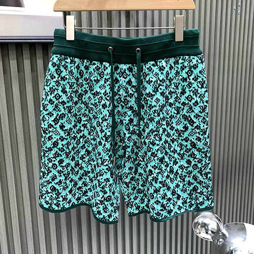 [홍콩명품.LOUIS VUITTON] 루이비통 26SS 로고 모노그램 쇼츠 반바지 (블루), BM24796, S1F, 레플리카의류,미러급사이트