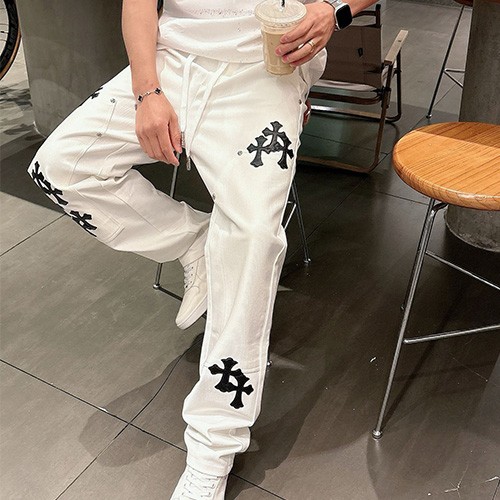 [홍콩명품.Chrome Hearts] 크롬하츠 26SS 로고 크로스 데님 팬츠 진 청바지 (2컬러), BM24812, KK, 레플리카의류,미러급사이트