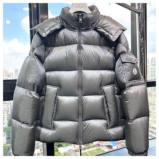 [홍콩명품.MONCLER] 몽클레어 26SS 로고 Couyere 구스다운 후드 패딩 자켓 (그레이), BM24895, KSM, 레플리카의류,미러급사이트