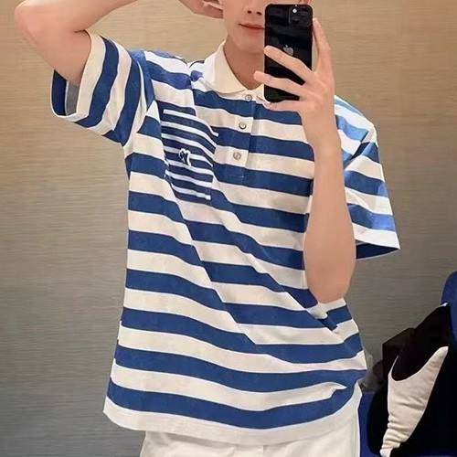 [홍콩명품.LOUIS VUITTON] 루이비통 26SS 로고 스트라이프 카라 폴로 반팔 티셔츠 1AHWB5, BM24947, JL, 레플리카의류,미러급사이트