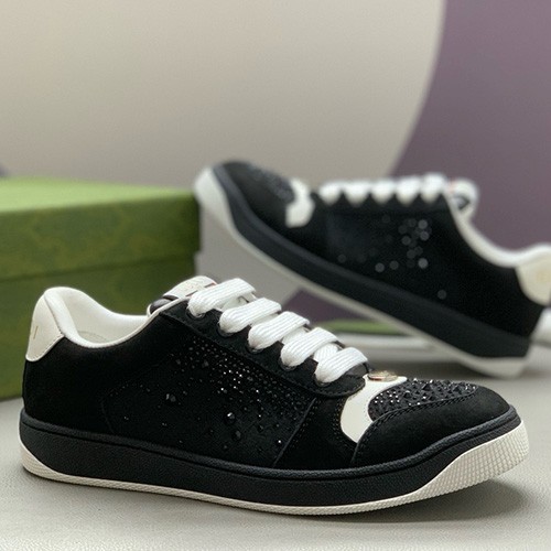 [홍콩명품.Gucci] 구찌 26SS 로고 여성 스크리너 스니커즈 운동화 (블랙), SE6172, PMD, 명품스니커즈,운동화,구두,로퍼,하이탑,신발