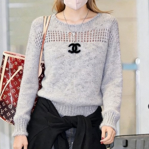 [홍콩명품.CHANEL] 샤넬 26SS 로고 여성 캐시미어 니트 스웨터 (2컬러), BM25059, TBG, 레플리카의류,미러급사이트