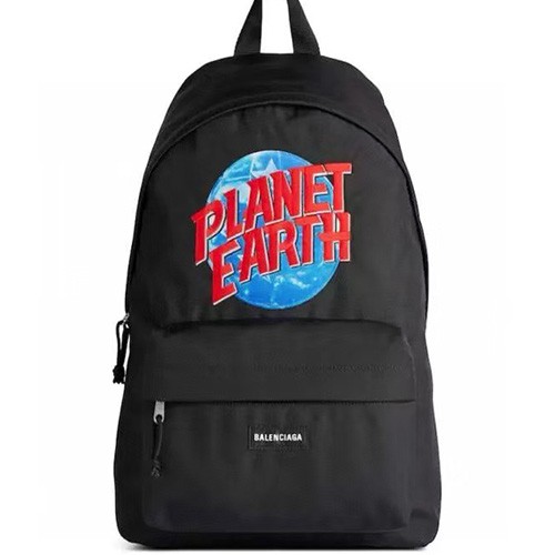 [홍콩명품.BALENCIAGA] 발렌시아가 26SS 로고 PLANTET EARTH 자수 백팩 (블랙), BGM5690, BUBU, 홍콩명품가방,명품쇼핑몰,크로스백,핸드백,구매대행