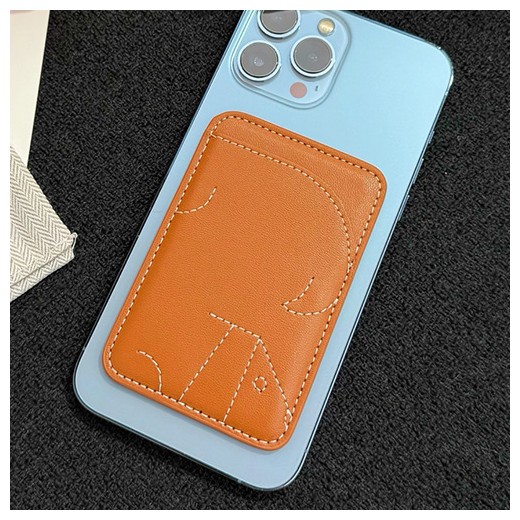 [홍콩명품.Hermes] 에르메스 26SS 로고 레더 가죽 아이폰 IPhone MagSafe (브라운), ET3528, HY, 홍콩명품의류,구매대행,온라인명품
