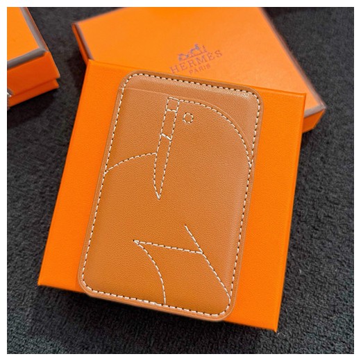 [홍콩명품.Hermes] 에르메스 26SS 로고 레더 가죽 아이폰 IPhone MagSafe (브라운), ET3529, HY, 홍콩명품의류,구매대행,온라인명품
