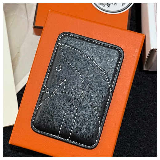 [홍콩명품.Hermes] 에르메스 26SS 로고 레더 가죽 아이폰 IPhone MagSafe (블랙), ET3542, HY, 홍콩명품의류,구매대행,온라인명품