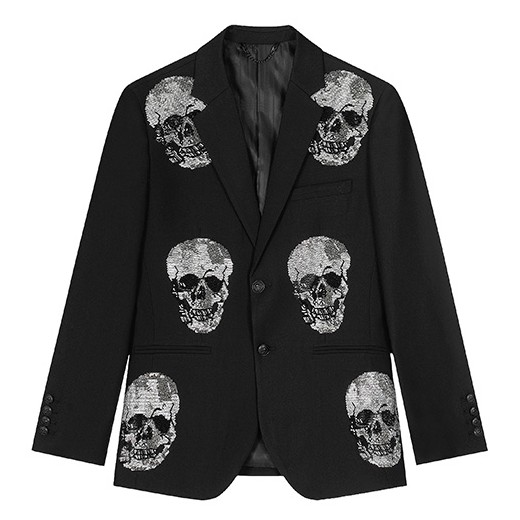 [홍콩명품.PHILIPP PLEIN] 필립플레인 26SS 로고 스컬 장장 수트 자켓 (블랙), BM25106, SAM, 무료배송