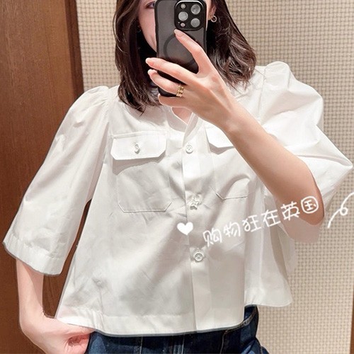 [홍콩명품.LOUIS VUITTON] 루이비통 26SS 로고 여성 반팔 남방 셔츠 1AJFJT (화이트), BM25131, COCO, 무료배송