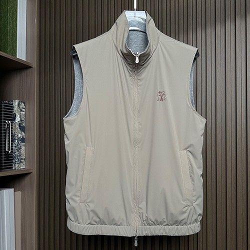 [홍콩명품.Brunello Cucinelli ] 브루넬로 쿠치넬리 26SS 로고 자수 터틀넥 조끼 베스트 (2컬러), BM25160, 무료배송