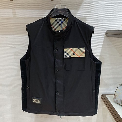 [홍콩명품.Burberry] 버버리 26SS 로고 터틀넥 나일론 조끼 베스트 (블랙), BM25224, BR, 무료배송