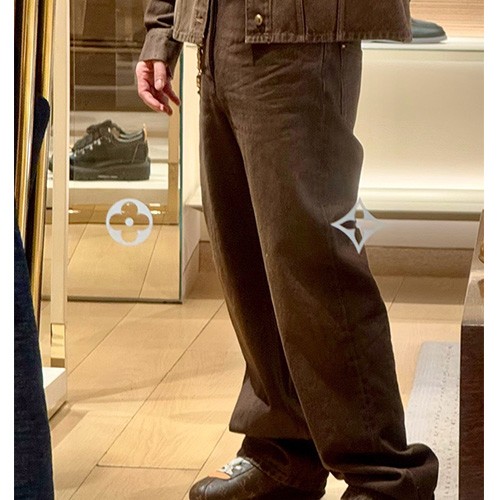 [홍콩명품.LOUIS VUITTON] 루이비통 26SS 로고 데님 팬츠 진 청바지 (다크그레이), BM25239, KK, 무료배송