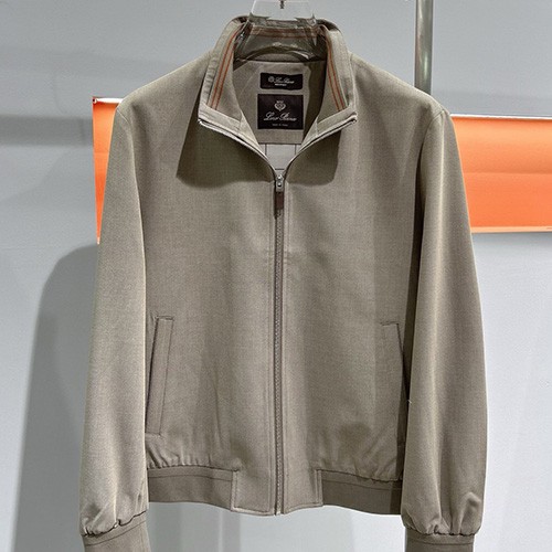 [홍콩명품.Loro Piana] 로로피아나 26SS 로고 캐시미어 카라 봄버 자켓 (2컬러), BM25247, G5, 무료배송