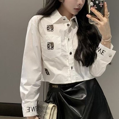 로에베 로고 패턴 여성 쇼트 남방 셔츠 (2컬러) 26SS