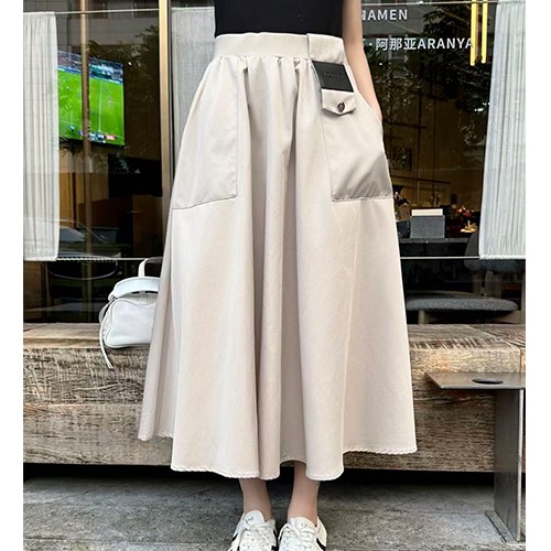 로에베 로고 여성 미디 스커트 (2컬러) 26SS