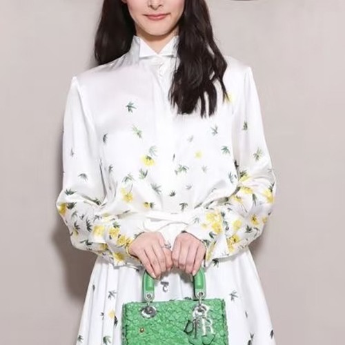 디올 로고 패턴 여성 블라우스 셔츠 (화이트) 26SS