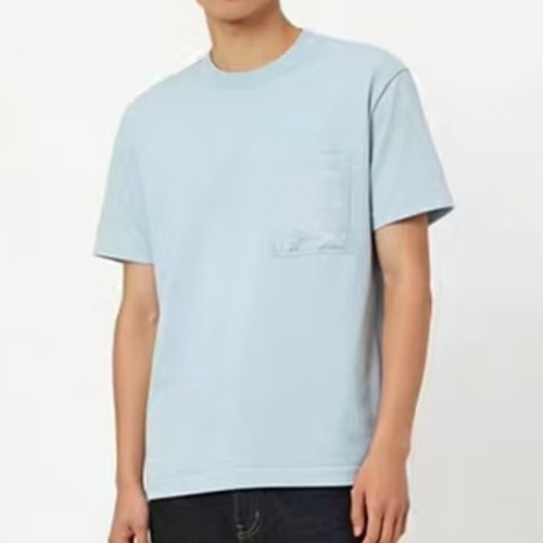 루이비통 로고 모노그램 포켓 반팔 티셔츠 (스카이블루) 26SS