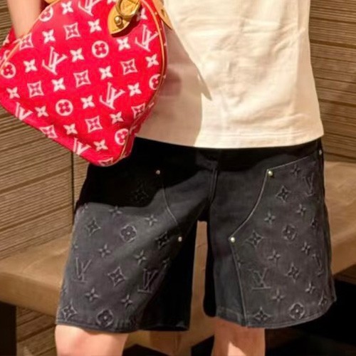 루이비통 로고 모노그램 데님 쇼츠 반바지 (2컬러) 26SS