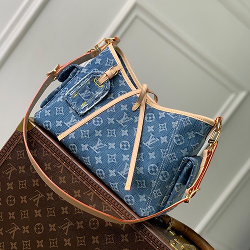 루이비통 로고 모노그램 Carryall Cargo 데님 크로스백 M28287 (블루) 26SS