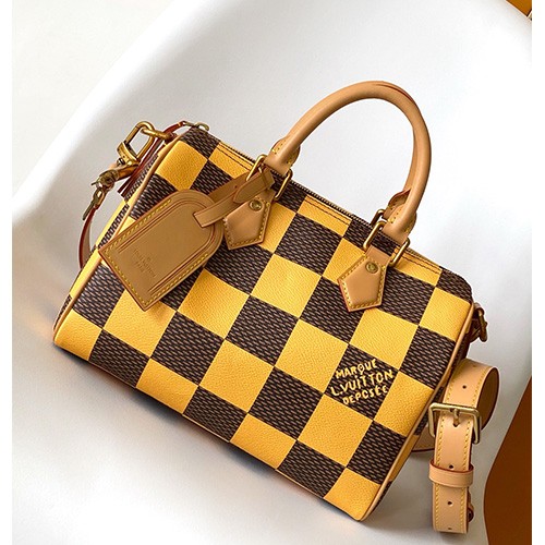 루이비통 로고 다미에 LV x TM 스피디 반둘리에 18 (브라운) 26SS