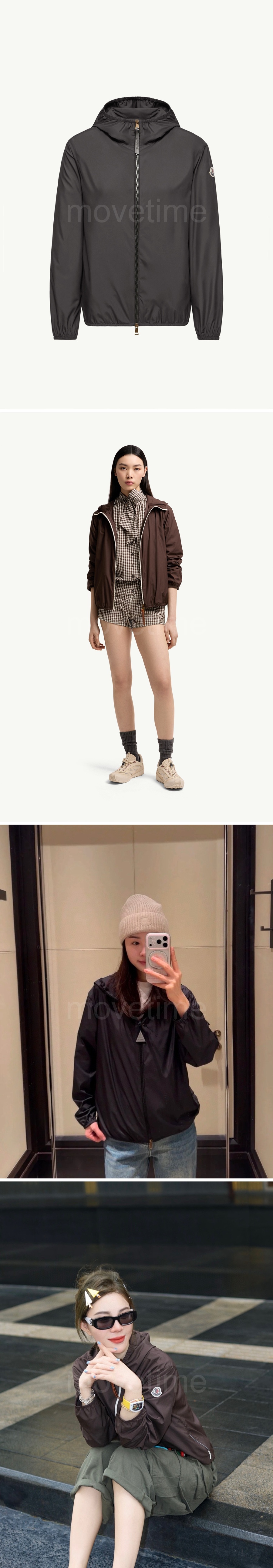 몽클레어 로고 여성 후드 바람막이 자켓 (2컬러) 26SS 상세이미지 3