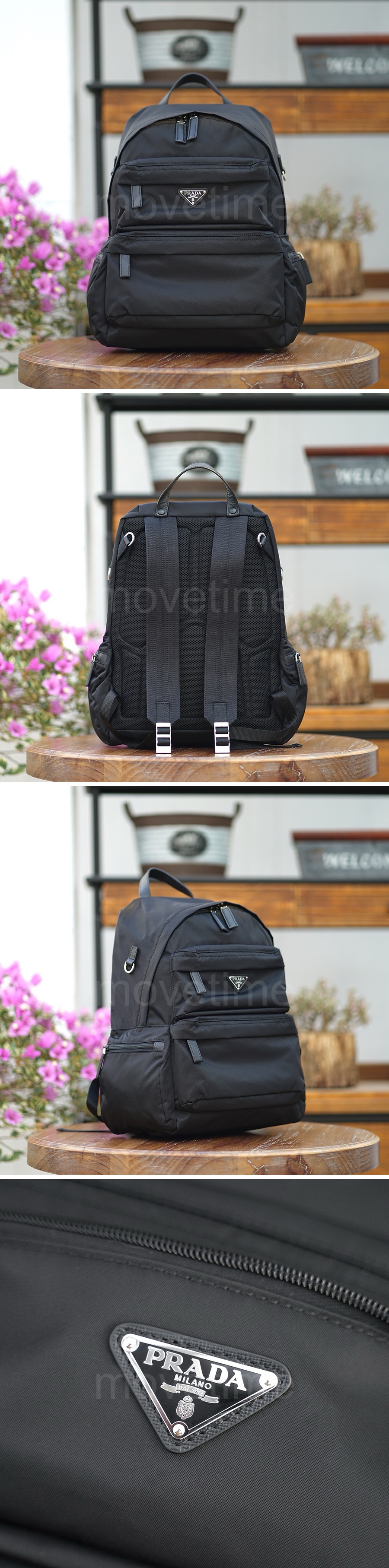 프라다 삼각로고 나일론 사피아노 백팩 2VZ025 (블랙) 26SS 상세이미지 2