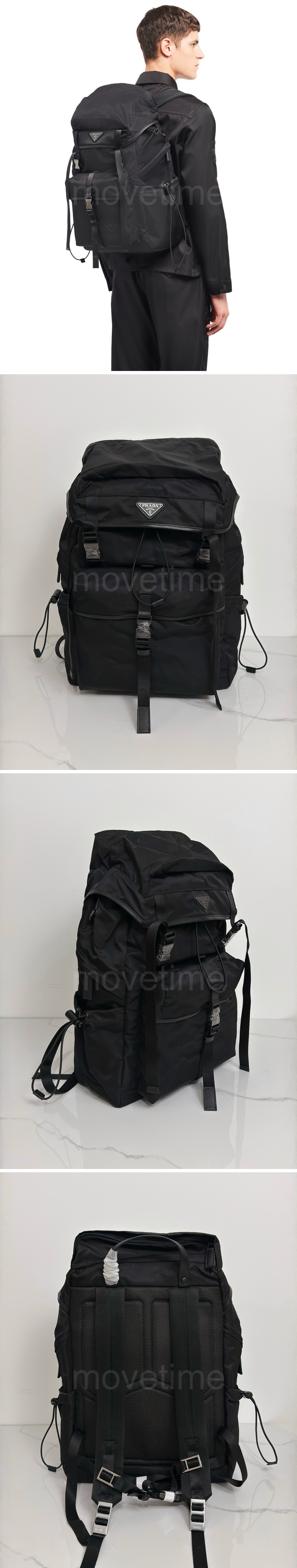 프라다 삼각로고 나일론 사피아노 백팩 2VZ079 (블랙) 26SS 상세이미지 2