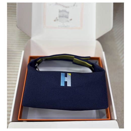 에르메스 로고 자수 Trousse Bride A Brace 파우치백 (네이비) 26SS