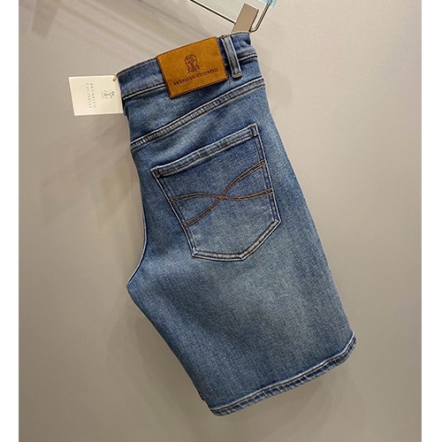 브루넬로 쿠치넬리 로고 데님 쇼츠 반바지 26SS